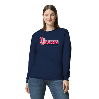 St John's University Red Storm Primary Logo Long Sleeve T-Shirt - Navy