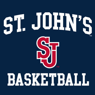 St John's Red Storm Arch Logo Basketball Hoodie - Navy