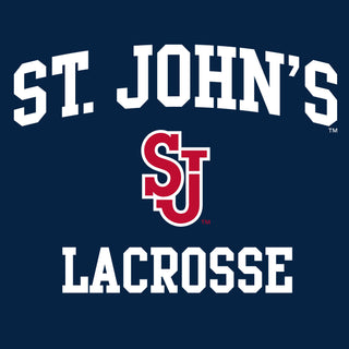 St John's Red Storm Arch Logo Lacrosse T-Shirt - Navy