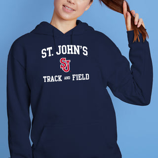 St John's Red Storm Arch Logo Track & Field Hoodie - Navy