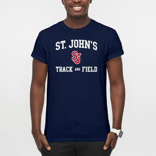 St John's Red Storm Arch Logo Track & Field T-Shirt - Navy