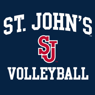 St John's Red Storm Arch Logo Volleyball T-Shirt - Navy