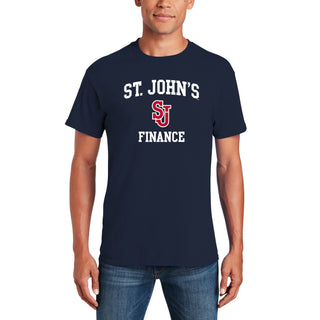 St John's Red Storm Arch Logo Finance T-Shirt - Navy