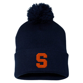 Syracuse Orange Primary Pom Pom Beanie - Navy