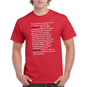 Wisconsin Quote T-shirt - Red