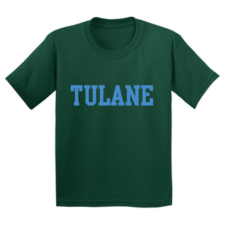 Tulane University Green Wave Basic Block Youth T-Shirt - Forest