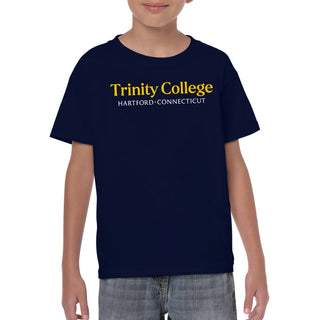 Trinity College Bantams Basic Block Cotton Youth Short Sleeve T Shirt - Navy