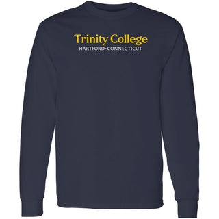 Trinity College Bantams Basic Block Cotton Long Sleeve T Shirt - Navy