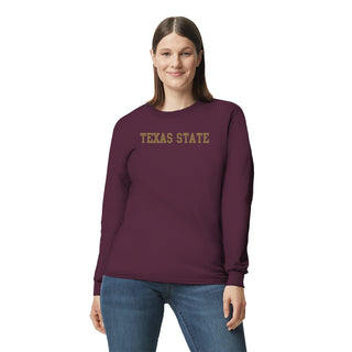 Texas State Bobcats Basic Block Long Sleeve T-Shirt - Maroon