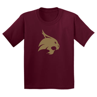Texas State Bobcats Primary Logo Youth T-Shirt - Maroon