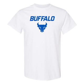 University at Buffalo Bulls Primary Logo Short Sleeve T Shirt - White