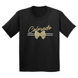 Colorado Bow Script Youth T-Shirt - Black