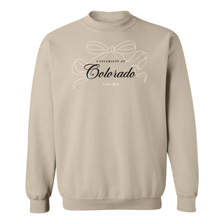 Colorado Delicate Bow Crewneck Sweatshirt - Sand