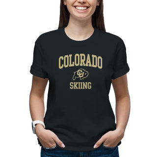 Colorado Arch Logo Skiing T-Shirt - Black