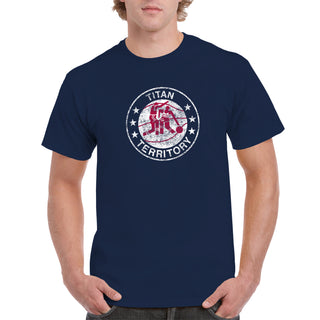 Detroit Mercy Titans Distressed Circle Logo T-Shirt - Navy