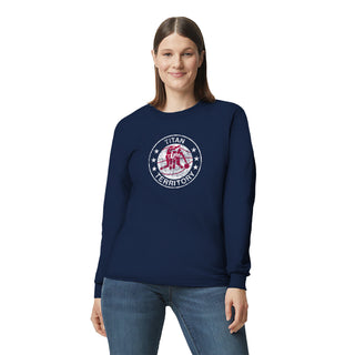 Detroit Mercy Titans Distressed Circle Logo Long Sleeve - Navy
