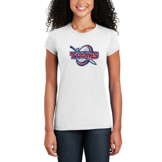 Detroit Mercy Titans Primary Logo Womens T-Shirt - White