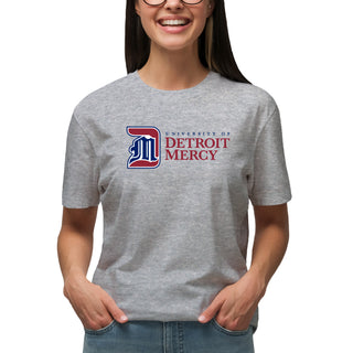 Detroit Mercy Institutional Logo T-Shirt - Sport Grey