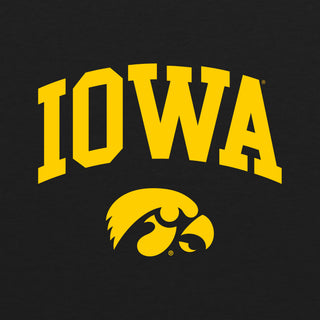 University of Iowa Hawkeyes Arch Logo Triblend Short Sleeve T Shirt- Vintage Black