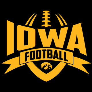 University of Iowa Hawkeyes Football Rush Short Sleeve T Shirt - Black