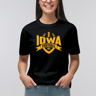 University of Iowa Hawkeyes Football Rush Short Sleeve T Shirt - Black