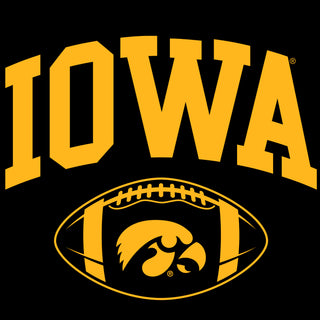 University of Iowa Hawkeyes Classic Football Arch Short Sleeve T Shirt - Black