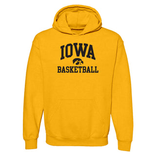 University Of Iowa Hawkeyes Arch Logo Basketball Hoodie - Gold
