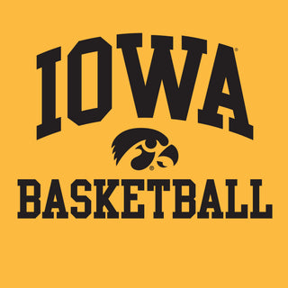 University Of Iowa Hawkeyes Arch Logo Basketball Hoodie - Gold