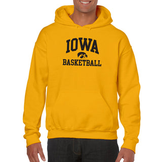 University Of Iowa Hawkeyes Arch Logo Basketball Hoodie - Gold