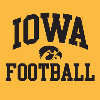 University of Iowa Hawkeyes Arch Logo Football Short Sleeve T Shirt - Gold