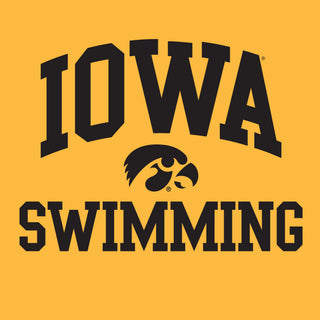 University of Iowa Hawkeyes Arch Logo Swimming Hoodie- Gold