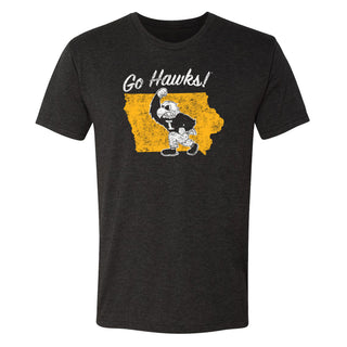 University of Iowa Hawkeyes Silhouette Herky Short Sleeve T Shirt - Vintage Black