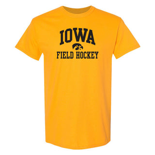 University of Iowa Hawkeyes Arch Logo Field Hockey Short Sleeve T Shirt - Gold