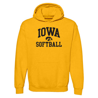 University of Iowa Hawkeyes Arch Logo Softball Hoodie - Gold