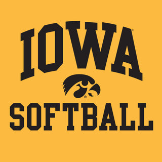 University of Iowa Hawkeyes Arch Logo Softball Hoodie - Gold