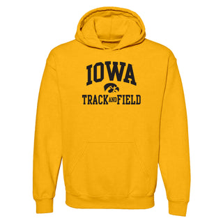 University of Iowa Hawkeyes Arch Logo Track and Field Hoodie - Gold