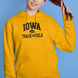 University of Iowa Hawkeyes Arch Logo Track and Field Hoodie - Gold
