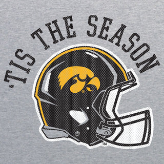 University of Iowa Hawkeyes Tis The Season Basic Cotton Crewneck Sweatshirt - Sport Grey