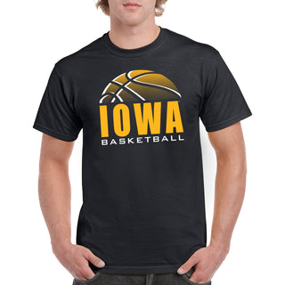 University of Iowa Hawkeyes Basketball Shadow Short Sleeve T Shirt - Black
