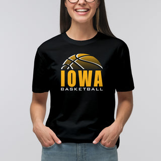 University of Iowa Hawkeyes Basketball Shadow Short Sleeve T Shirt - Black