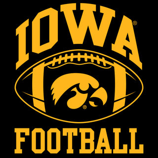 Classic Football Arch Left Chest Iowa Hawkeyes Heavy Blend Crewneck Sweatshirt - Black