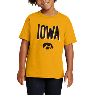 Iowa Hawkeyes Statement Block Youth T-Shirt - Gold