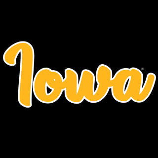 University of Iowa Hawkeyes Basic Script Cotton Long Sleeve T Shirt - Black