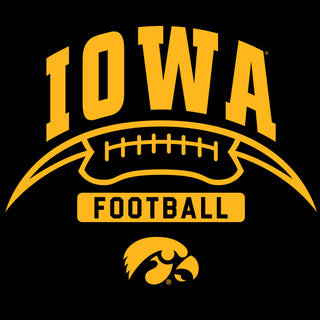 University of Iowa Hawkeyes Football Crescent Long Sleeve T Shirt - Black