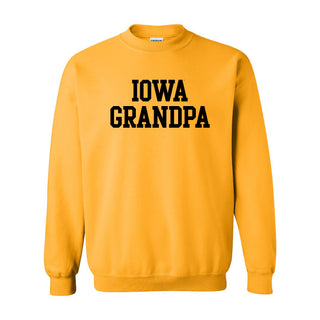 Iowa Basic Block Grandpa Crewneck - Gold