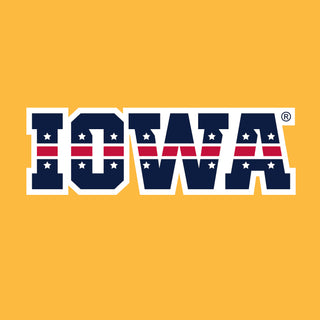 University of Iowa Hawkeyes Patriotic Wordmark, Team Color Crewneck
