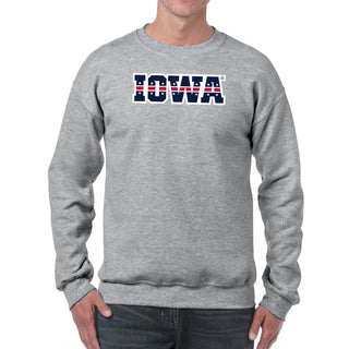 University of Iowa Hawkeyes Patriotic Wordmark, Team Color Crewneck