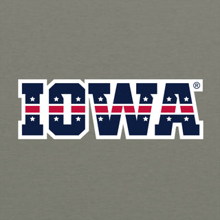 Iowa Hawkeyes Patriotic Wordmark T Shirt