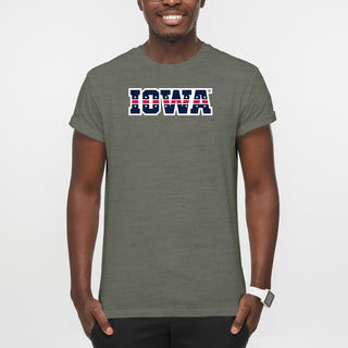 Iowa Hawkeyes Patriotic Wordmark T Shirt