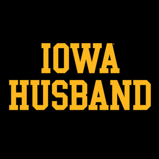 Iowa Hawkeyes Basic Block Husband T Shirt - Black